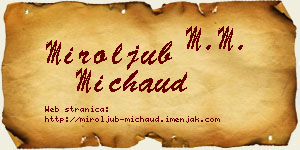 Miroljub Michaud vizit kartica